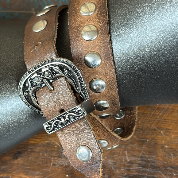 El Vaquero studded leather unisex wrap bracelet. New in box.
